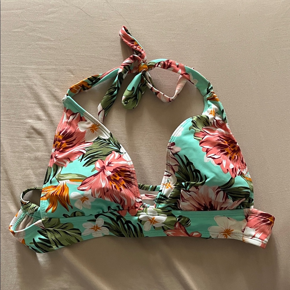 Kona Sol Tropical Floral Bikini Top